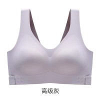 新款茶多酚无痕运动内衣女小胸聚拢防下垂交叉美背侧扣调整型文胸
