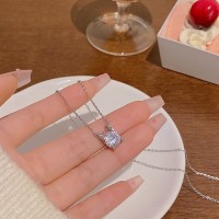 韩版ins风钛钢项链女生高级感百搭小众珍珠锁骨链吊坠配饰品