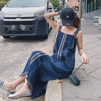 复古名族风【2024现货】牛仔背带裙拉铆定制款