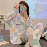 2024新款长袖睡衣女春秋季棉小香风韩版家居服可外穿ins风套装