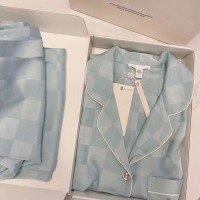 冰丝睡衣女春春款长袖2024年新款高级感可外穿春冬甜美家居服套装