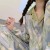 绿色郁金香 长袖长裤 优质冰丝  