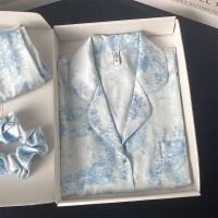冰丝睡衣女春春款长袖2024年新款高级感可外穿春冬甜美家居服套装
