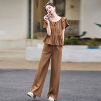 现货套装女2024年夏季新款两件套女洋气飞飞袖夏季新款