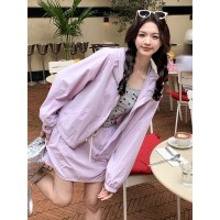 现货2024年夏季新款休闲防晒两件套女装253A