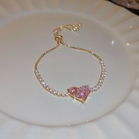 韩东大门方形锆石可调节手链女简约轻奢手环个性气质高级感手饰