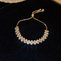 韩东大门方形锆石可调节手链女简约轻奢手环个性气质高级感手饰