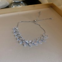 韩东大门方形锆石可调节手链女简约轻奢手环个性气质高级感手饰