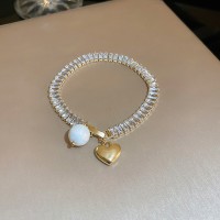 韩东大门方形锆石可调节手链女简约轻奢手环个性气质高级感手饰