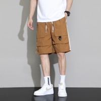 锦纶冰丝工装短裤男士夏季薄款潮牌宽松速干运动休闲学生五分裤男
