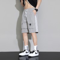 锦纶冰丝工装短裤男士夏季薄款潮牌宽松速干运动休闲学生五分裤男