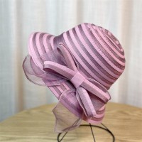 夏季新款女欧根纱盆帽户外防紫外线太阳帽遮阳凉帽大沿防晒渔夫帽