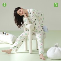 【抗菌新疆棉】秋季法式领拉架棉睡衣女士长袖纯棉春款家居服套装